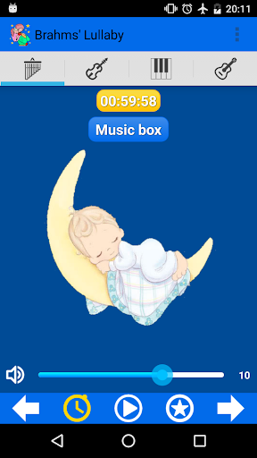 Brahms' Lullaby for babies - Image screenshot of android app