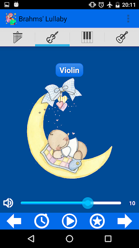 Brahms' Lullaby for babies - Image screenshot of android app