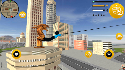 Police Stickman Rope Hero Strange Crime - Gameplay image of android game
