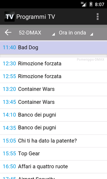 Programmi TV - Image screenshot of android app