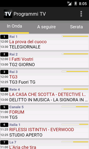 Programmi TV - Image screenshot of android app