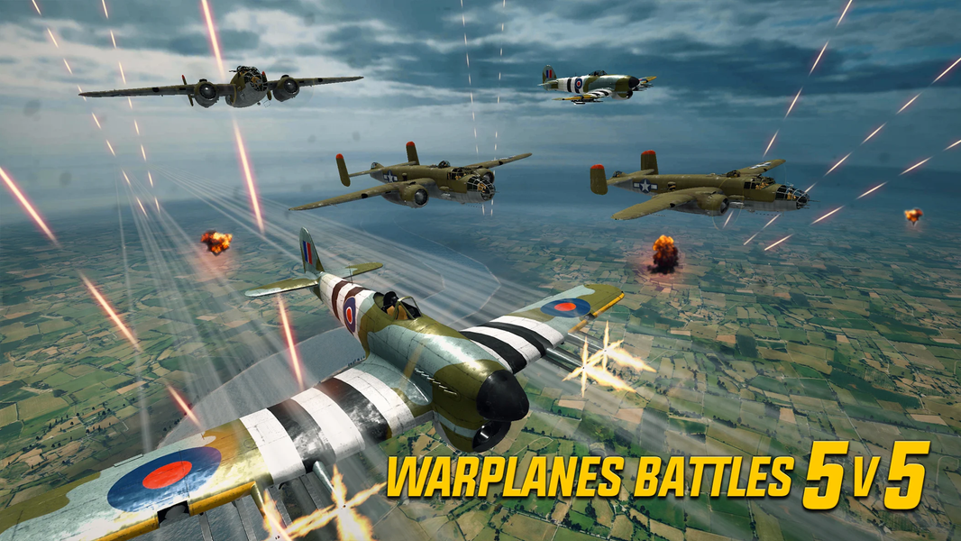 Wings of Heroes: plane games - Gameplay image of android game