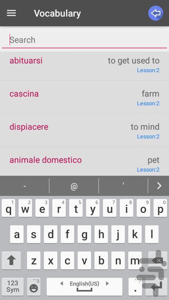 مکالمه ایتالیایی پیشرفته - عکس برنامه موبایلی اندروید