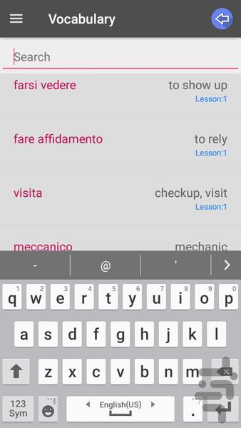 آموزش زبان ایتالیایی پیشرفته - عکس برنامه موبایلی اندروید
