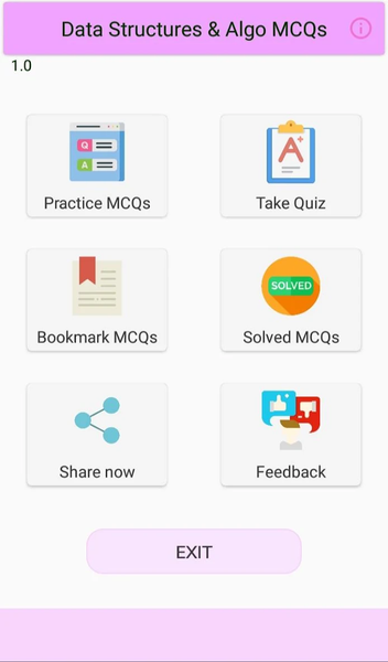 Data Structures MCQs - Image screenshot of android app