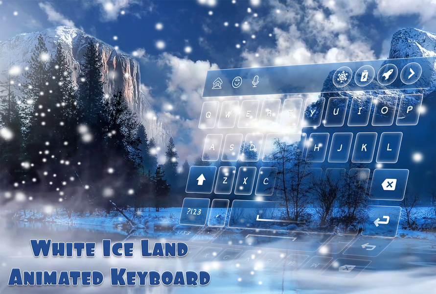 White Iceland Keyboard - عکس برنامه موبایلی اندروید