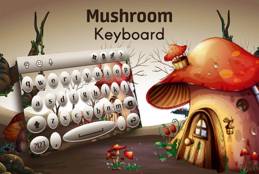 Mushroom Keyboard Theme - عکس برنامه موبایلی اندروید