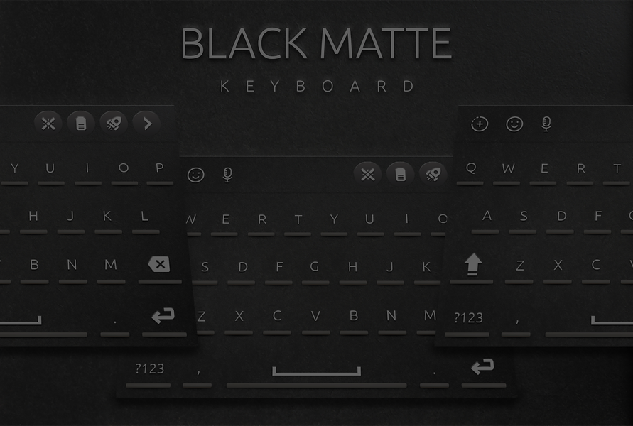 Black Matte Keyboard - عکس برنامه موبایلی اندروید