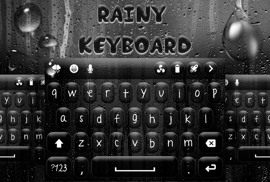 Rainy Keyboard Theme - عکس برنامه موبایلی اندروید