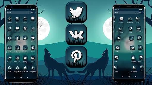 Full Moon Wolf Theme - Image screenshot of android app