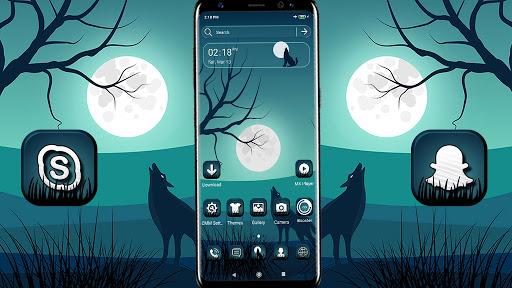 Full Moon Wolf Theme - Image screenshot of android app