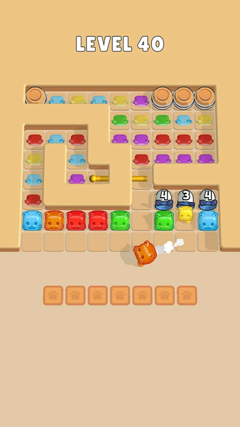 Cat Jam 3D: Block Match Game - Gameplay image of android game