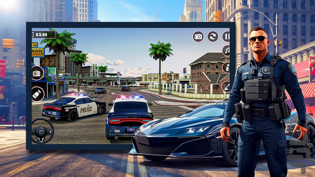 بازی ماشین پلیس - Gameplay image of android game