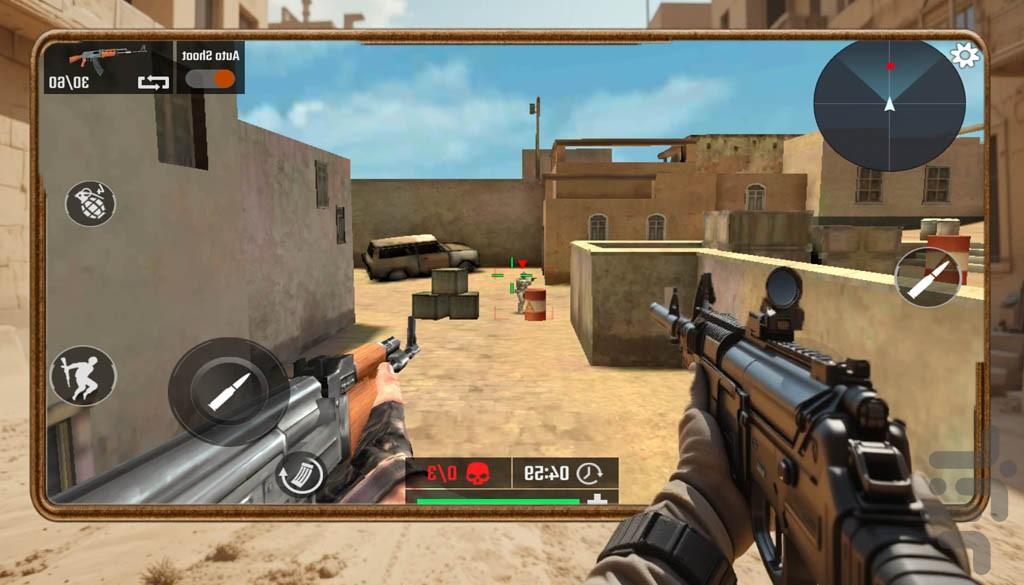 تفنگ بازی در صحرا - عکس بازی موبایلی اندروید