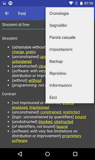 Online Thesaurus - Image screenshot of android app