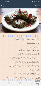 دستور پخت انواع دلمه - Image screenshot of android app
