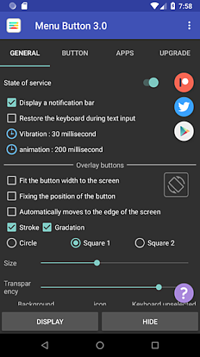 Menu Button (No root) - عکس برنامه موبایلی اندروید