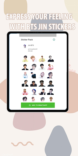 Jin BTS WASticker - Image screenshot of android app