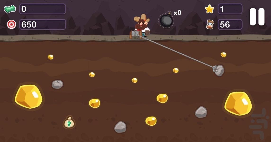 بازی معدنچی طلا - Gameplay image of android game