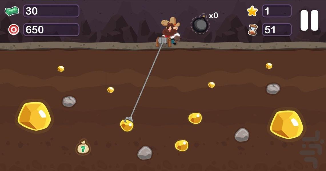 بازی معدنچی طلا - Gameplay image of android game
