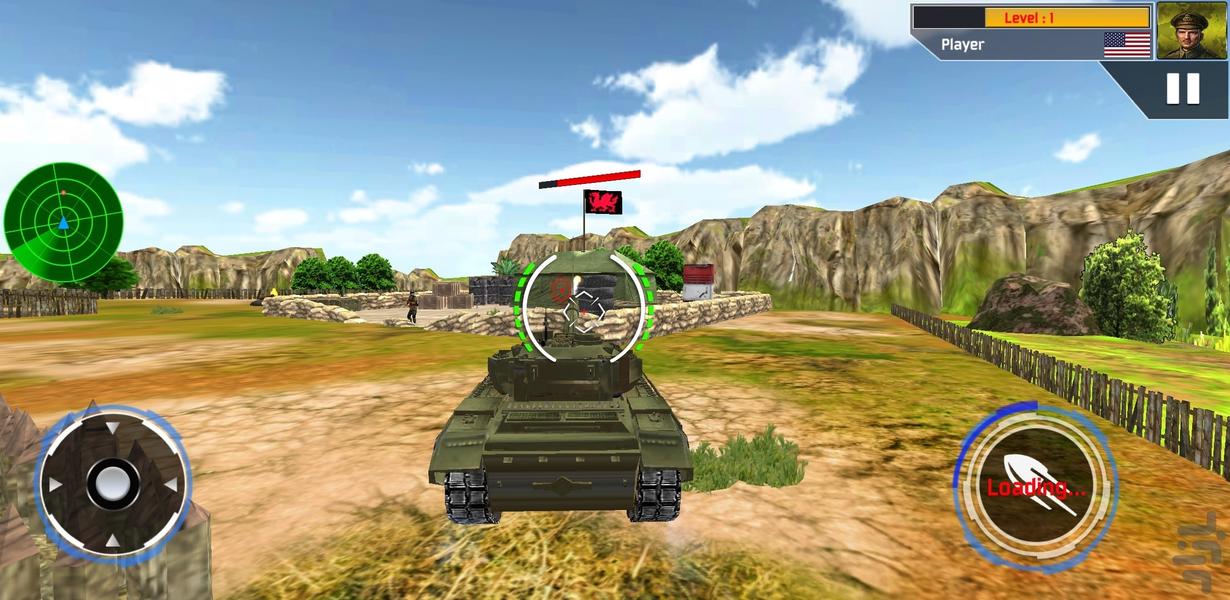 بازی تانک جنگی - Gameplay image of android game