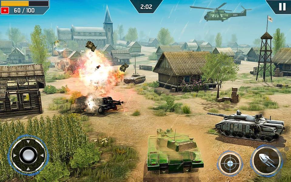 بازی جنگ تانک ها | جنگ جهانی | جدید - Gameplay image of android game