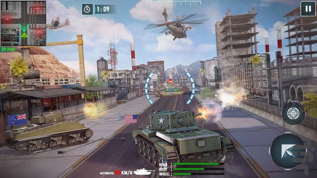 بازی تانک جنگی - Gameplay image of android game