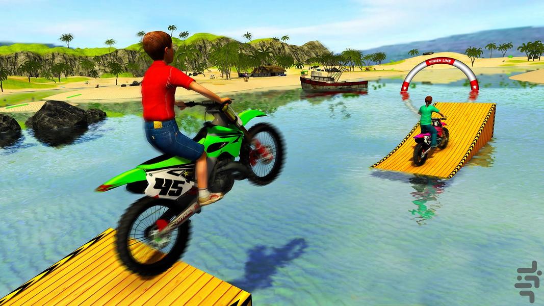 بازی موتور سواری روی آب - Gameplay image of android game
