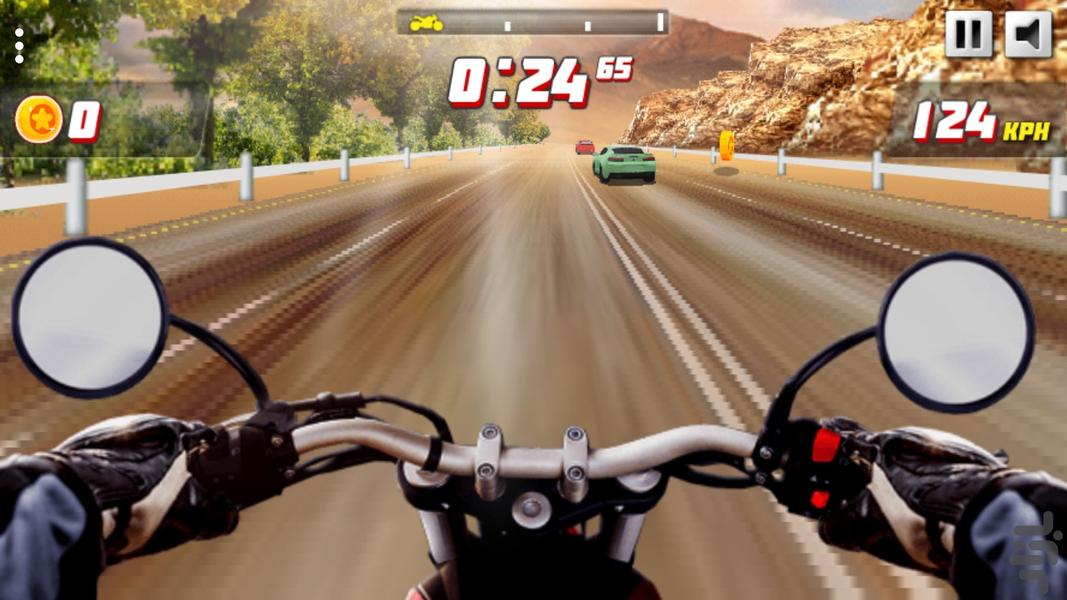 موتور بازی در بزرگراه - Gameplay image of android game