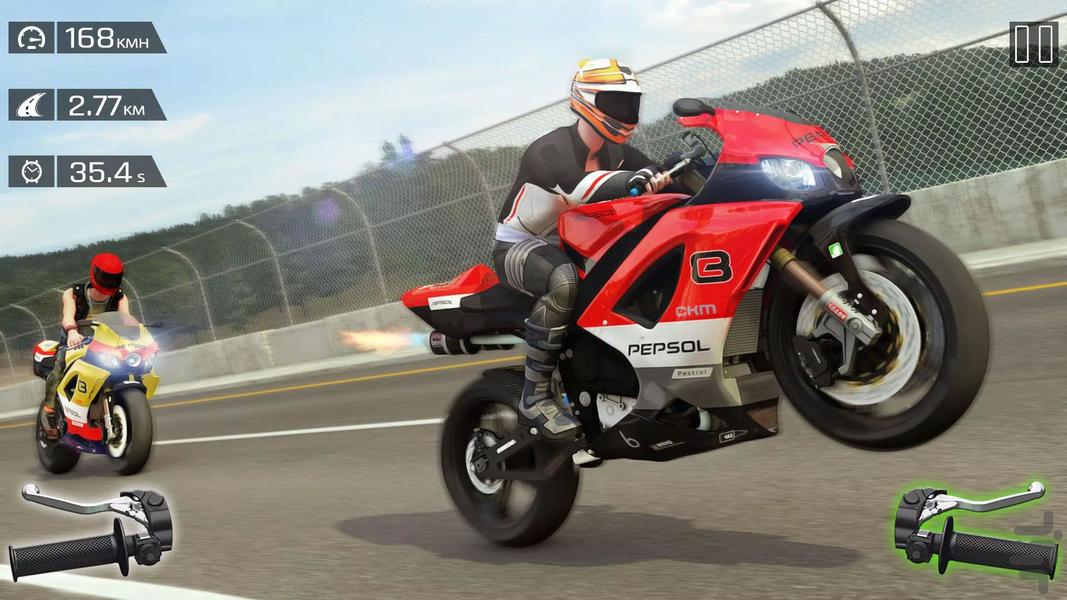 موتور سواری در بزرگراه | بازی جدید - Gameplay image of android game