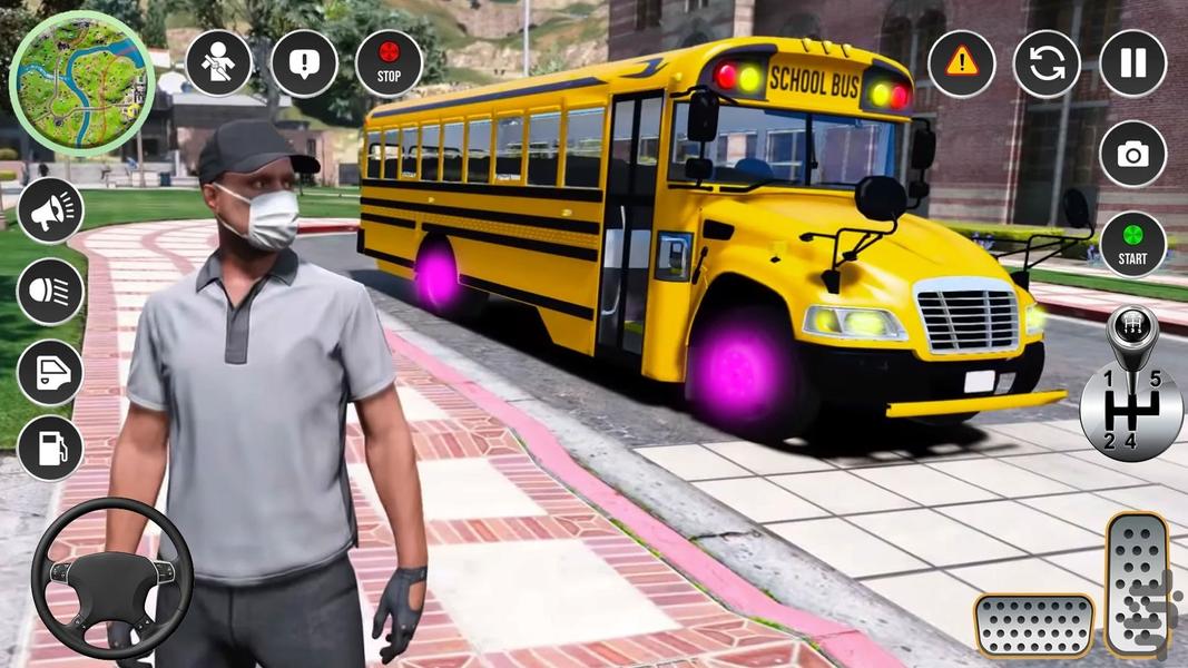 بازی اتوبوس مدرسه - Gameplay image of android game