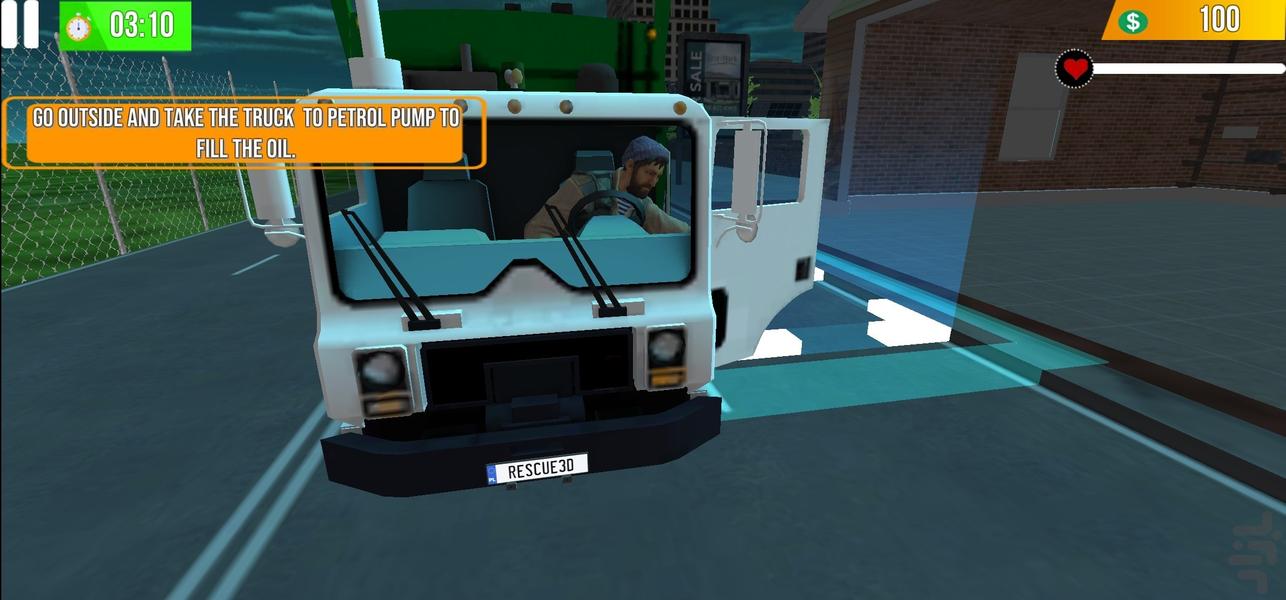 بازی کامیون حمل زباله | ماشین سنگین - Gameplay image of android game