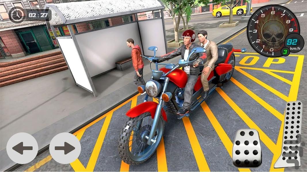 بازی تاکسی موتوری - Gameplay image of android game