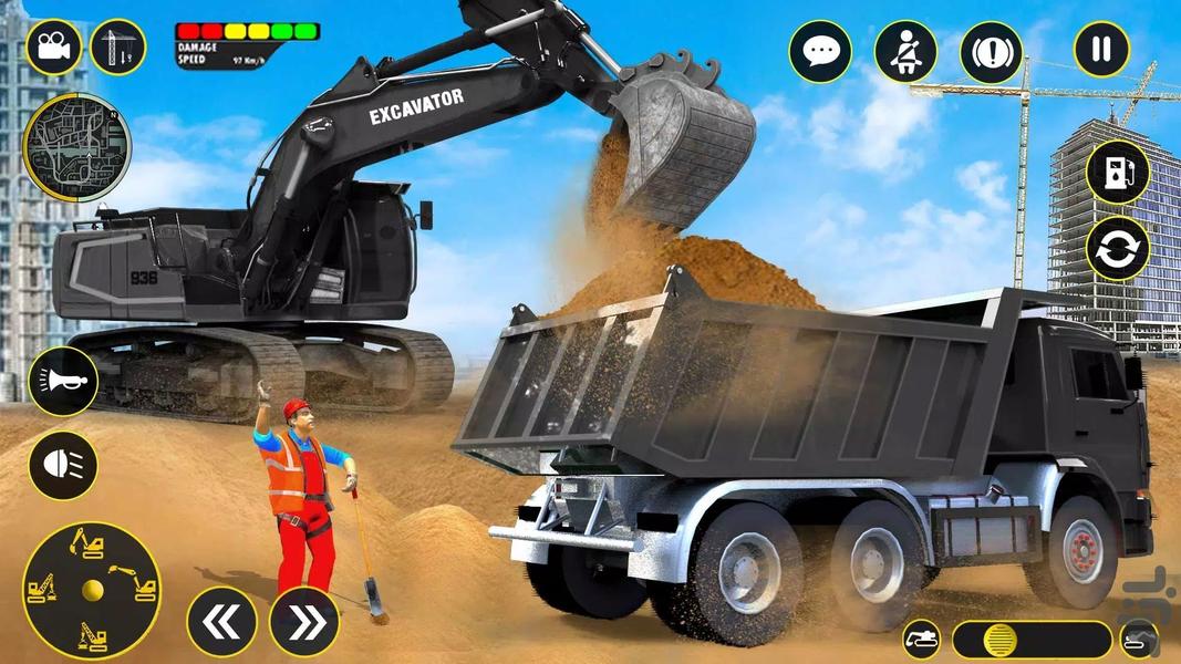 بازی تریلی و بیل مکانیکی - Gameplay image of android game