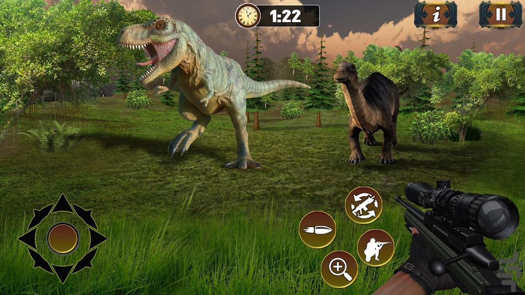 بازی شکار دایناسور - Gameplay image of android game