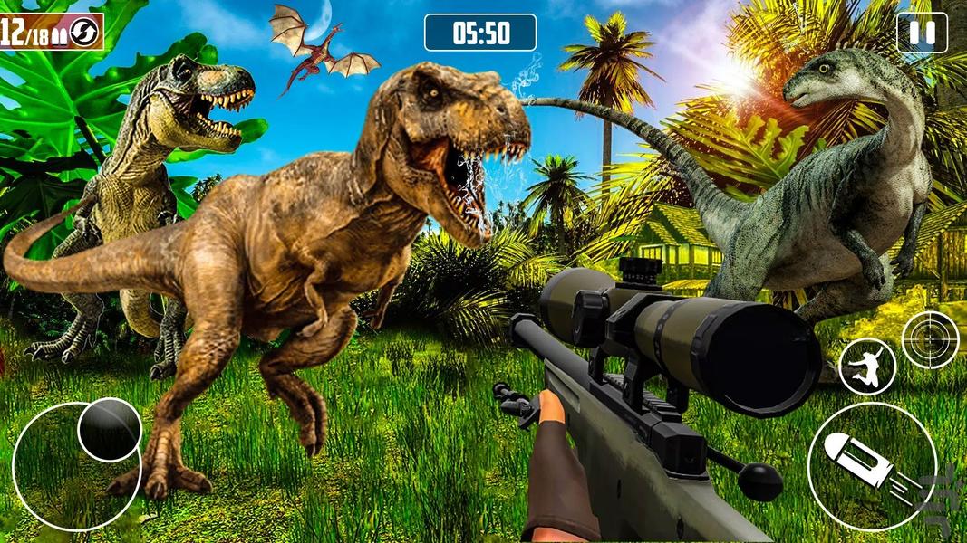 بازی شکار دایناسور قاتل | تفنگ بازی - Gameplay image of android game