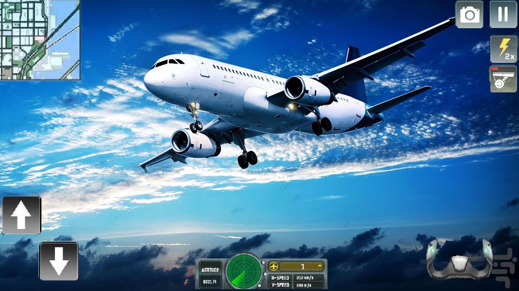 بازی شبیه سازی هواپیما - Gameplay image of android game