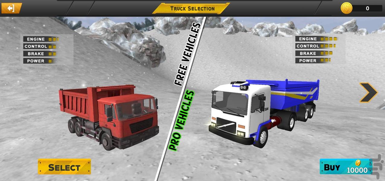 بازی ماشین سنگین در برف | بازی جدید - Gameplay image of android game