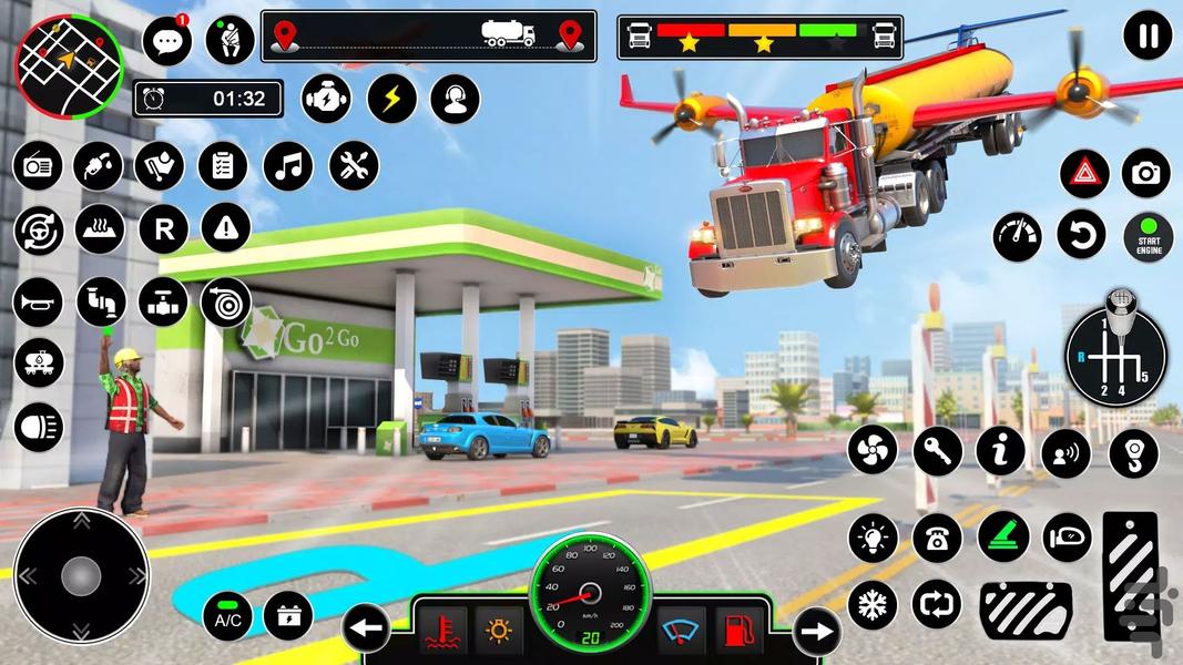 بازی ماشین حمل سوخت پرنده - Gameplay image of android game
