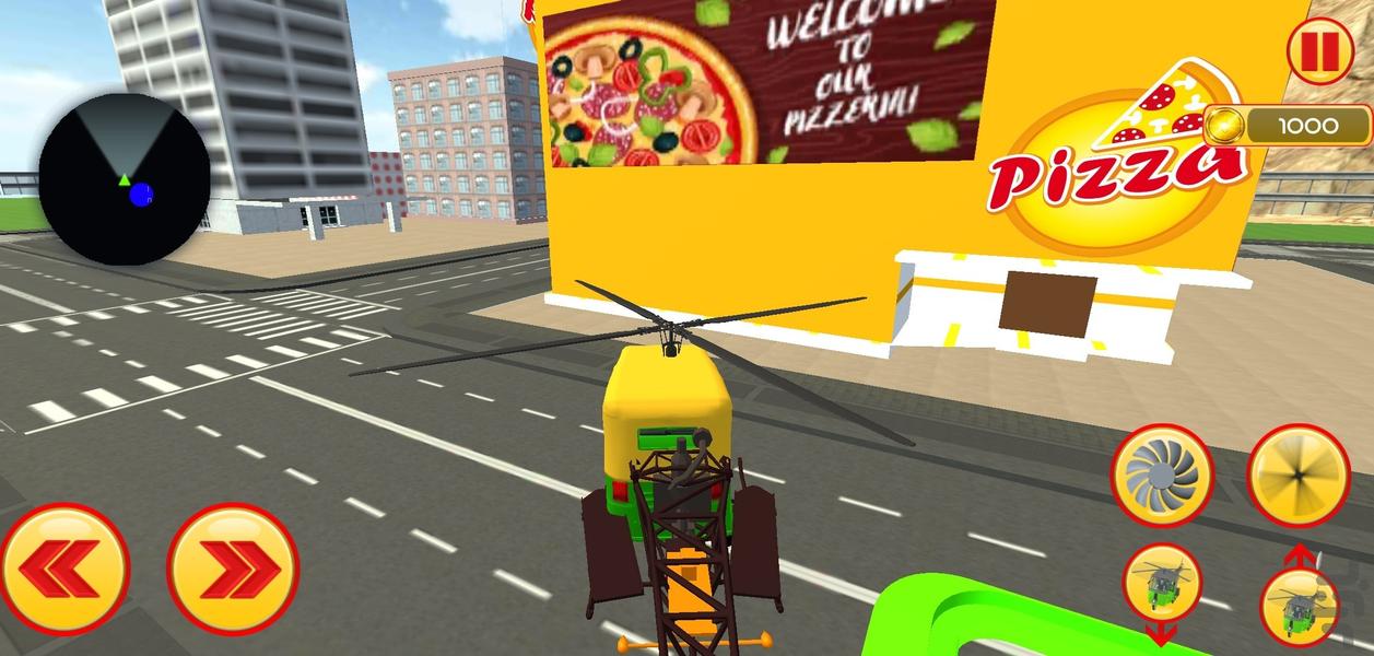 پرواز با سه چرخه | پیک موتوری پیتزا - Gameplay image of android game