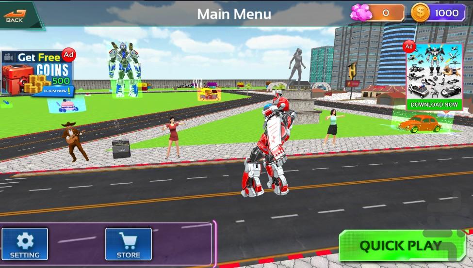 بازی ربات جنگی - Gameplay image of android game