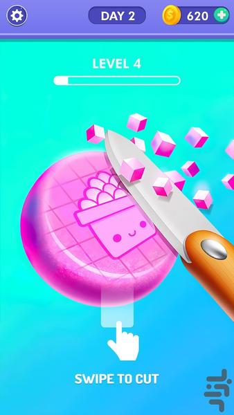 بازی برش صابون - Gameplay image of android game