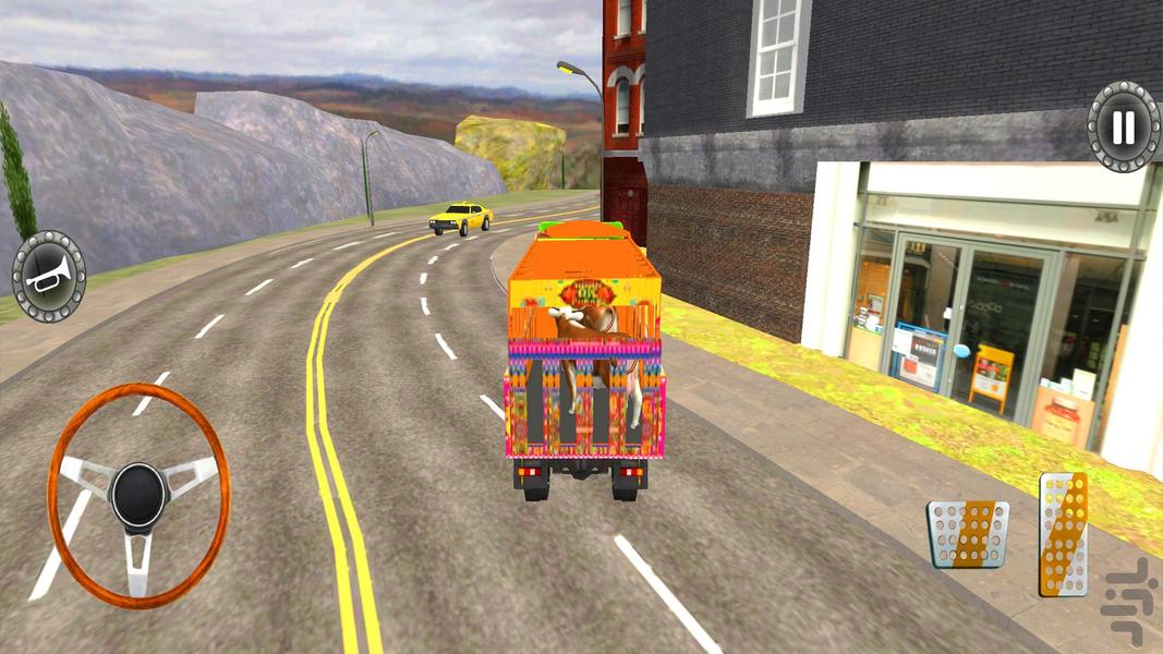 بازی کامیون حمل حیوانات مزرعه - Gameplay image of android game