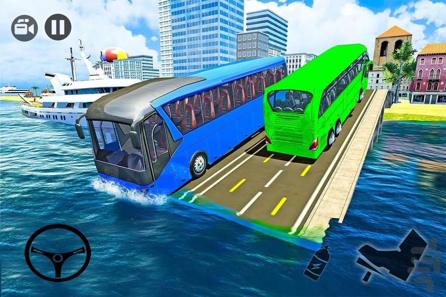 اتوبوس سواری روی آب | بازی جدید - عکس بازی موبایلی اندروید