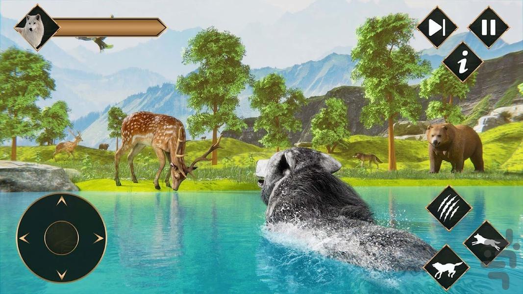 بازی جنگ گرگ ها | حیات وحش - Gameplay image of android game