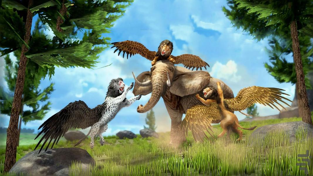 بازی شیر بالدار - Gameplay image of android game