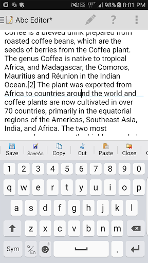 My Text Editor - عکس برنامه موبایلی اندروید