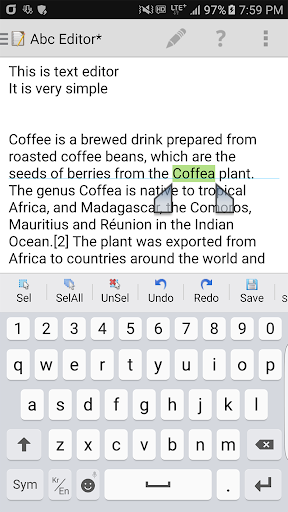My Text Editor - عکس برنامه موبایلی اندروید