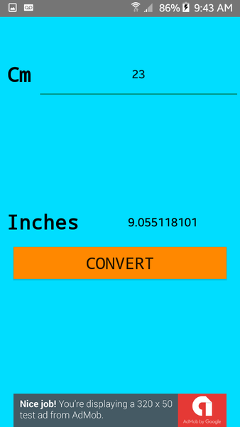 Unit Converter(Cm and Inches) - Image screenshot of android app