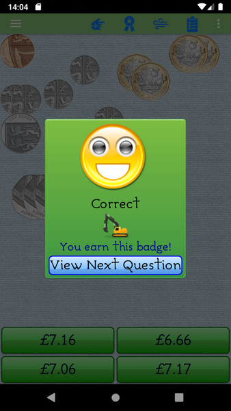 Calculating UK Pound for Kids - Image screenshot of android app